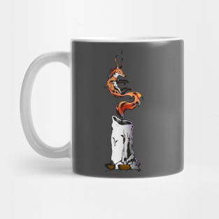 Candle Fire Fox (Black Version) Mug